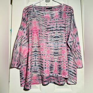 Nally & Millie Top /Tunic Knit Women’s 3/4 Sleeve Boat Neck OS